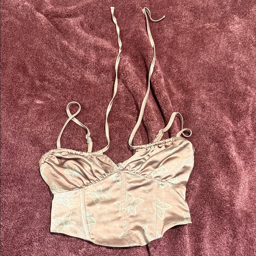 La Hearts Pink Crop Top